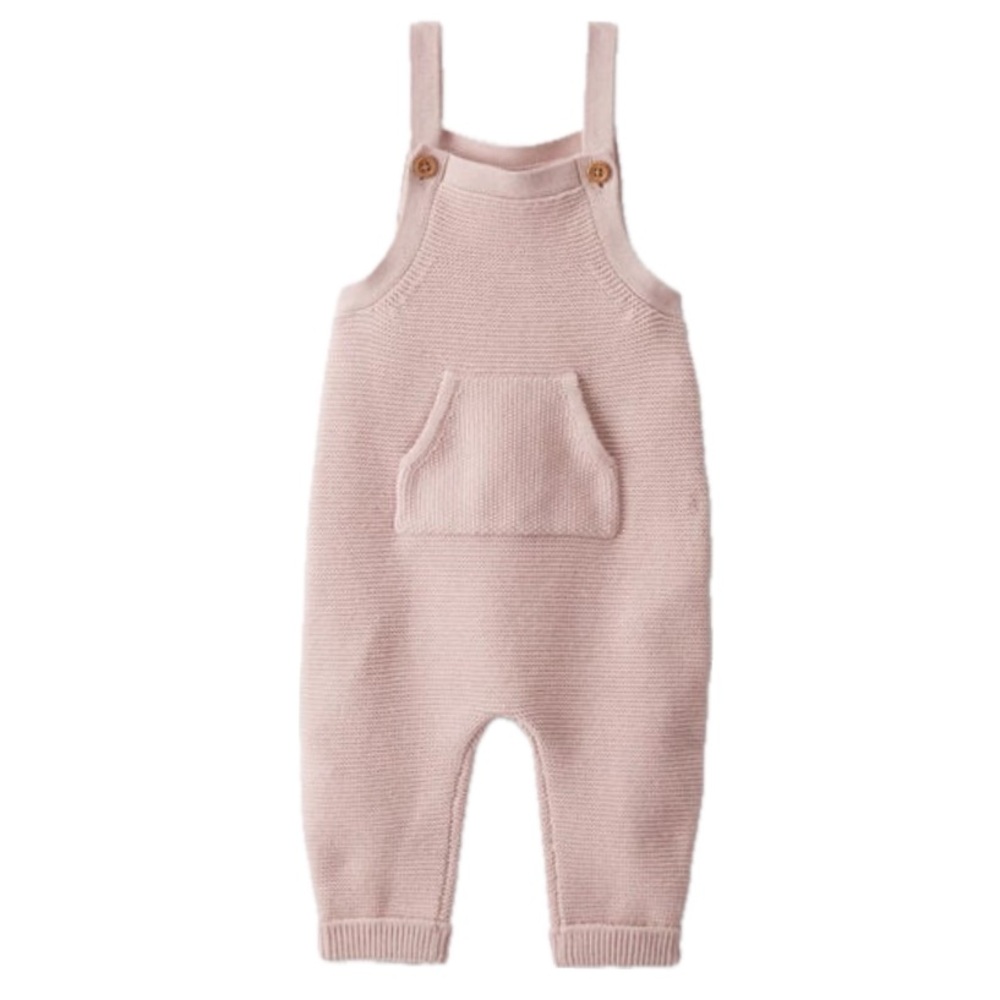 LITTLE PLANET EUC Organic Cotton Girls Knit Overalls